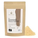 BIO Maca Pulver Schwarz aus Peru (500g), Gemahlene Schwarze Maca Wurzel, Schwarzes Maca-Pulver aus...