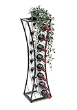 DanDiBo Weinregal Metall Schwarz Stehend Mika 80 cm 96536 Flaschenregal Flaschenständer...