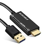 ELECABLE USB auf HDMI Adapter Kabel für Mac OS Windows 10/8/7/, USB 3.0 zu HDMI Stecker HD 1080P...