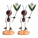 Lurrose 2 Stück Handgefertigte Eisenhaut Ameisen Modelle Metall Dekofiguren für Schreibtisch...