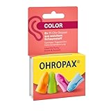 OHROPAX Color Ohrstöpsel – IN-Ohr-Stöpsel aus weichem Schaumstoff – besonders komfortabel,...