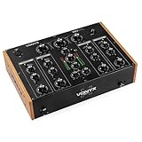 Vonyx VDJ270 DJ Mischpult 4 Kanal – Analog Rotary Audio Mixer mit 2-Band EQ & XLR – Retro DJ...