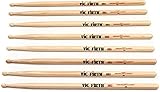 Vic Firth American Classic Series Drumsticks - 5A - American Hickory - Holz Tip - Natur - 4 Paar...