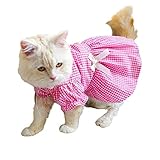 Hundekleider Hunde Katzen Kleider Katzen Kariertes Kleid Hunde Haustierkleider Welpenkleid Hunderock...