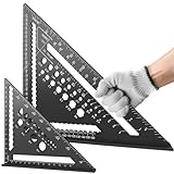 flintronic Zimmermannswinkel Set, 2PCS Multifunktional Anschlagwinkel, 18cm+30cm, Aluminium Lineal...