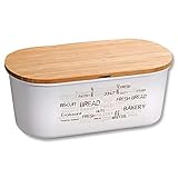 Kesper | Brotbox, Material: Melamin, Bambus, Maße: B: 34 x H: 14 x T: 18 cm, Farbe: Weiß, Braun |...