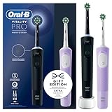 Oral-B Vitality Pro Elektrische Zahnbürste/Electric Toothbrush, Doppelpack mit 2 Aufsteckbürsten,...