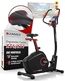 HAMMER 4862 Ergometer Cardio XT6 BT, leises Fitnessfahrrad mit tiefem Einstieg und Comfort-Sattel,...