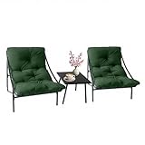 DELONGKE Gartenmöbel Set 3 teilig, Balkonmöbel Set, Balkonmöbel Kleiner Balkon mit Abnehmbar...