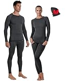 Risalti Thermounterwäsche Herren Damen Set Merino – Thermoshirt Und Thermounterhose Unisex Mit...