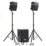 BM Bmsonic BMS-12-ARRAY-BT, 1000 W, Satelliten-Lautsprecher, Subwoofer 31 cm, USB/Bluetooth,...
