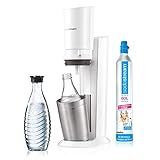 SodaStream CRYSTAL 2.0 Glaskaraffen Wassersprudler zum Sprudeln von Leitungswasser, mit...