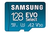 Samsung EVO Select microSD Speicherkarte (MB-ME128KA/EU), 128 GB, UHS-I U3, Full HD, 130MB/s Lesen,...