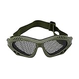 KONIEEJN Motorrad-Schutzbrille für Airsoft, Anti-Beschlag-Mesh-Metallglas, Airsoft-Augenschutz,...