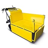 BAMATO Mini-Raupendumper MTR-500 / Gelb, Zuladung: bis 500 kg, kraftvoller 6,5 PS Motor, 6...