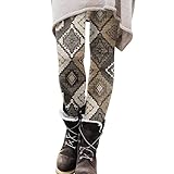 Damen Frühling Casual Print Leggings Stiefelhose Rucksack Herren Klein Winter Warme Fleece Damen...