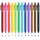 YISAN Gelschreiber,Einziehbarer Kugelschreiber bunt,Gelstifte 12 Farben, 0,7 mm Set zum...