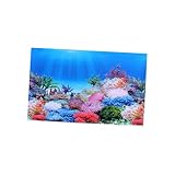 CVUTOVO Aquarium Hintergrundfolie Doppelseitiger Fischglas Aufkleber Dekorative Rückwandfolie für...