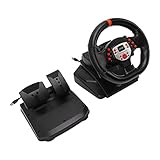 VBESTLIFE Game Racing Wheels Plug and Play 180-Grad-USB-PC-Lenkrad mit Pedalen für Xbox 360 PC für...