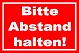 Melis-Folienwerkstatt Schild Bitte Abstand halten - 30x20cm - 3mm Aluverbund – 20 VAR S00100-013-D