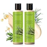 2pcs Rosmarin Haarwuchs Shampoo, 100ml Natürliches Rosmarins Hydrolysiertes Keratin Shampoo...