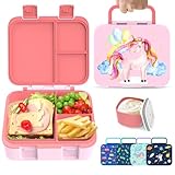 hombrima Kinder Lunch Box, Bento Box Food Storage Container mit Multi-Fächern für Jungen Mädchen...