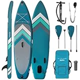 ALPIDEX Stand Up Paddle Set SUP 305 x 76 x 15 cm Belastbar bis 150 kg Aufblasbar Stabil Leicht...