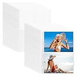 HIQE-FL 120 Stück Transparent Postkartenhüllen,Transparent Postkartenhüllen 2 Fächer,480...