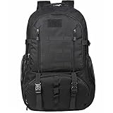 DUMRALBQE Wanderrucksack mit Großer Outdoor-Wanderrucksack for Reisen für Wandern Trekking(Black)