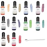 Ronoza Farbe für Gießpulver, 10 Farben Set für Beton Gips, Hochkonzentrierte Farbpigmente für...