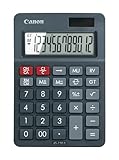 Canon AS-120 II Taschenrechner (Solar- und Batteriebetrieb, 12 Stellen) Schwarz