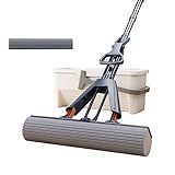 Hochsaugfähiger 38 cm Schwamm-Moppköpfe, Nass- und Trockenreinigung, Auswringfunktion, perfekt...