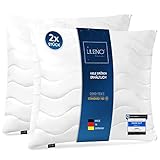 LILENO HOME Kopfkissen 80x80 cm [2er Set] MEDIUM mit 850g Kissen-Füllung - Bett oder Deko Kissen...