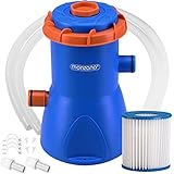 MONZANA® Filterpumpe MZP40 3400L/h 40 W Leistung Pool Filter Kartusche Schlauch...