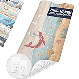 avakido® Badewannenmatte Kinder rutschfest - Inklusive 2 Haken zum Aufhängen - 100% BPA-Frei,...