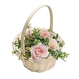Mini-Blumenkorb | geflochtener Rattankorb für Hochzeit | Fotografie Prop Aufbewahrungsbehälter...