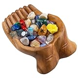 Deko-Schale aus Holz – Aufbewahrungstablett aus massivem Holz mit glatter Oberfläche,...