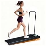 AiQInu Walking Pad mit Handlauf, Laufband für Zuhause mit Steigung Under Desk, 2.5 HP Kompakt...