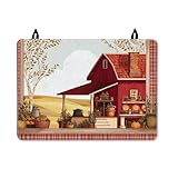 Abdeckung für Elektroherd, rustikale Kürbisse, Pflanzen, Herbst, Rot, Gummi, rutschfeste...