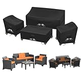 Kovshuiwe Terrassenmöbel-Abdeckungen,für draußen,Veranda, Gartenmöbel,Wasserdicht,verbessertes...
