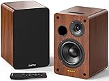 Saiyin Bluetooth Bookshelf, 40W X 2 Powered TV-Lautsprecher mit 4-Zoll-Tieftöner,...