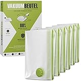 NORDIC® - Vakuumbeutel für Kleidung - 6x Größe S (60x40cm) - BPA Frei - Inkl. Etiketten - klein...