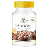 Leinöl 500mg Kapseln - Flaxseed Oil 500mg - 250 Softgels - pflanzliche Omega 3-6-9 Kapseln -...