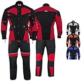 Motorradkombi Herren 2-teiler mit 6CE-Protektoren Motorradanzug Textil Winddicht Motorradjacke &...