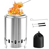 Homvvi Tisch-Feuerstelle mit Ständer, rauchfreie Feuerstellen - Tragbare Feuerstelle mit...