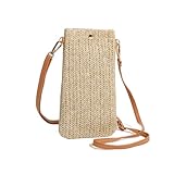 Siyecioa Handytasche Zum Umhängen, Umhängetasche Klein, Strohtaschen für Frauen Crossbody Strand...