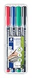 STAEDTLER permanenter Universalstift Lumocolor, wisch- und wasserfest, sekundenschnell trocken,...