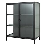 Riess Ambiente Industrial Vitrine DURA Steel - 105cm - transparent schwarz - Glas Metall - Schrank 2...
