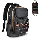 SNDMOR Werkzeug Rucksack Herren, 53 Taschen Werkzeugrucksack Leer, Werkzeugrucksack Elektriker mit...