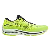Mizuno Herren Wave Rider 25 Laufschuhe, Neolime Ebony Misty Blue, 42.5 EU